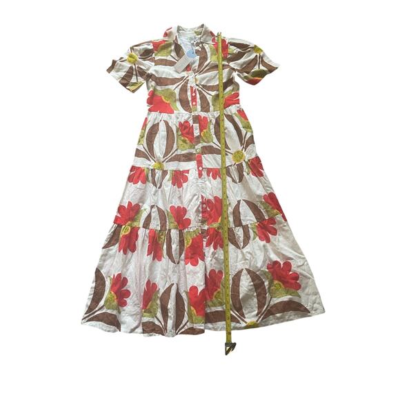 WKND Frock Floral Sorrento Maxi Button Up Dress Size XS Fit and Flare Resort - Picture 4 of 8